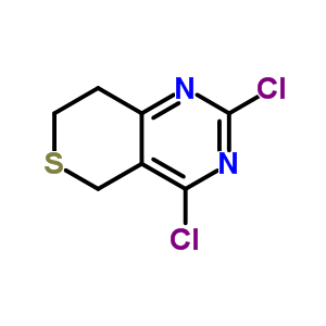 2,4-Dichloro-7,8-dihydro-5h-thiopyrano[4,3-d]pyrimidine Structure,181374-43-6Structure