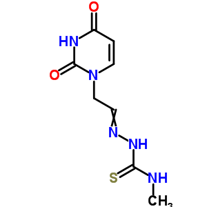 2-[2-(3,4-二氢-2,4-二氧代-1(2H)-嘧啶)亚乙基]-N-甲基-肼硫代甲酰胺结构式_18149-57-0结构式