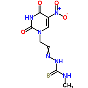 Hydrazinecarbothioamide,2-[2-(3,4-dihydro-5-nitro-2,4-dioxo-1(2h)-pyrimidinyl)ethylidene]-n-methyl- Structure,18162-01-1Structure