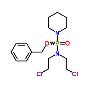 2-氯-n-(2-氯乙基)-n-(苯基甲氧基-(1-哌啶)膦)乙胺结构式_18228-82-5结构式