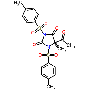 5-乙酰基-5-甲基-1,3-双[(4-甲基苯基)磺酰基]-2,4-咪唑啉二酮结构式_18354-47-7结构式