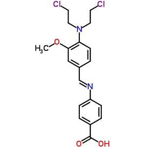 4-[[4-[Bis(2-chloroethyl)amino]-3-methoxy-phenyl]methylideneamino]benzoic acid Structure,18471-77-7Structure