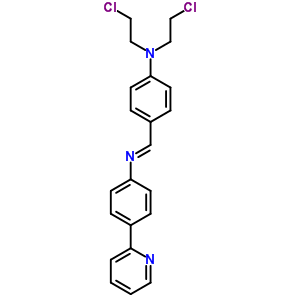 N,N-双(2-氯乙基)-4-[(4-吡啶-2-基苯基)亚氨基甲基]苯胺结构式_18471-81-3结构式