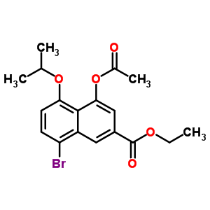 4-(Acetyloxy)-8-bromo-5-(1-methylethoxy)-2-naphthalenecarboxylic acid ethyl ester Structure,185310-19-4Structure