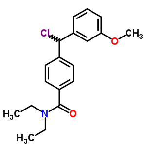 rac 4-(3’-Methoxy-alpha-chlorobenzyl)-N,N-diethylbenzamide Structure,186094-10-0Structure