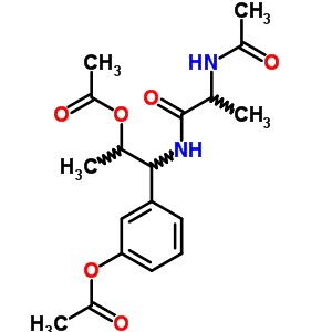 Propanamide,2-(acetylamino)-n-[2-(acetyloxy)-1-[3-(acetyloxy)phenyl]propyl]- Structure,18802-18-1Structure