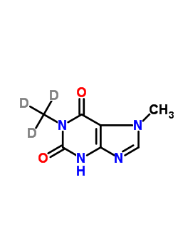 7-Methyl-1-(<Sup>2</Sup>H<Sub>3</Sub>)Methyl-3,7-Dihydro-1H-Purine-2,6-Dione Structure,188297-90-7Structure