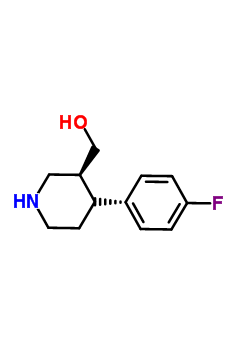 Trans-(4-(4-fluorophenyl)-3-hydroxymethyl)-piperidine Structure,188869-26-3Structure