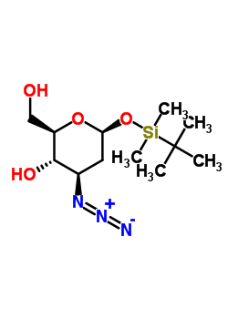 3-叠氮基-2 3-双脱氧-1-o-(叔丁基二甲基甲硅烷基)-β-D-arabino-己基吡喃糖结构式_189454-43-1结构式