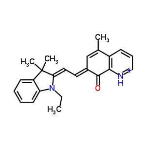 (7E)-7-[(2z)-2-(1-ethyl-3,3-dimethyl-indol-2-ylidene)ethylidene]-5-methyl-1h-quinolin-8-one Structure,19096-64-1Structure