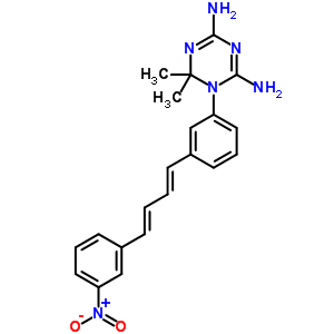 6,6-Dimethyl-1-[3-[(1e,3e)-4-(3-nitrophenyl)buta-1,3-dienyl]phenyl]-1,3,5-triazine-2,4-diamine Structure,19157-91-6Structure