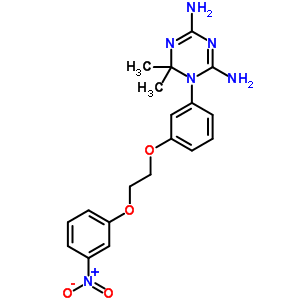 6,6-Dimethyl-1-[3-[2-(3-nitrophenoxy)ethoxy]phenyl]-1,3,5-triazine-2,4-diamine Structure,19157-93-8Structure