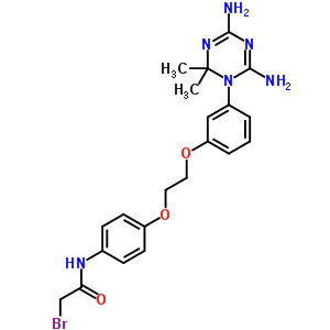 Acetamide,2-bromo-n-[4-[2-[3-(4,6-diamino-2,2-dimethyl-1,3,5-triazin-1(2h)-yl)phenoxy]ethoxy]phenyl]-,hydrochloride (1:1) Structure,19159-78-5Structure