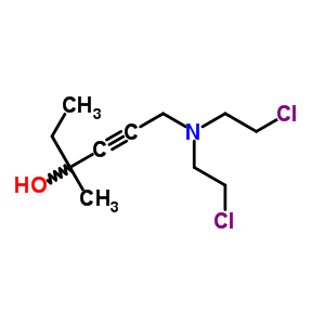 4-Hexyn-3-ol,6-[bis(2-chloroethyl)amino]-3-methyl-, hydrochloride (1:1) Structure,19176-72-8Structure