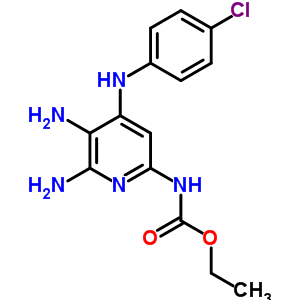 Ethyl n-[5,6-diamino-4-[(4-chlorophenyl)amino]pyridin-2-yl]carbamate Structure,19270-38-3Structure