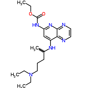 Carbamic acid,[8-[[4-(diethylamino)-1-methylbutyl]amino]pyrido[2,3-b]pyrazin-6-yl]-, ethylester (9ci) Structure,19270-44-1Structure