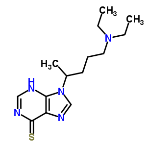 6H-purine-6-thione,9-[4-(diethylamino)-1-methylbutyl]-1,9-dihydro- Structure,19270-97-4Structure