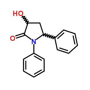 3-Hydroxy-1,5-diphenyl-pyrrolidin-2-one Structure,19344-93-5Structure