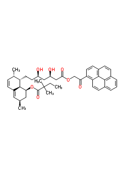 2-Oxo-2-(1-pyrenyl)ethyl (3r,5r)-7-{(1s,2s,6r,8s,8ar)-8-[(2,2-dimethylbutanoyl)oxy]-2,6-dimethyl-1,2,6,7,8,8a-hexahydro-1-naphthalenyl}-3,5-dihydroxyheptanoate Structure,193682-18-7Structure