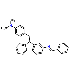 4-[[2-(Benzylideneamino)fluoren-9-ylidene]methyl]-n,n-dimethyl-aniline Structure,19661-38-2Structure