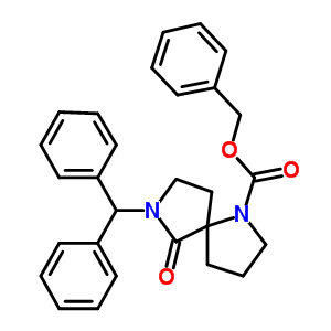 7-(Diphenylmethyl)-6-oxo-1,7-diazaspiro[4.4]nonane-1-carboxylic acid phenylmethyl ester Structure,199000-78-7Structure