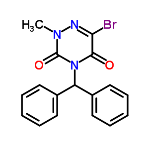 4-Benzhydryl-6-bromo-2-methyl-1,2,4-triazine-3,5-dione Structure,20028-49-3Structure