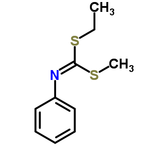 1-Ethylsulfanyl-1-methylsulfanyl-n-phenyl-methanimine Structure,20033-60-7Structure