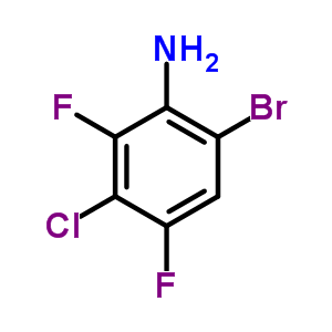 6-Bromo-3-chloro-2,4-difluoroaniline Structure,201849-12-9Structure