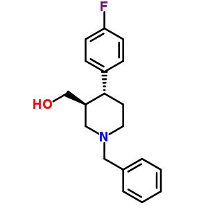 Trans 1-benzyl-4-(4-fluorophenyl)-3-piperidinemethanol Structure,201855-60-9Structure