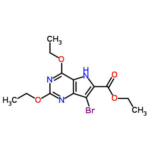 Ethyl 7-bromo-2,4-diethoxy-5h-pyrrolo[3,2-d]pyrimidine-6-carboxylate Structure,20419-71-0Structure