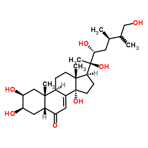 (22R)-2beta,3beta,14,20,22,26-六羟基-5beta-麦角甾-7-烯-6-酮结构式_20512-31-6结构式