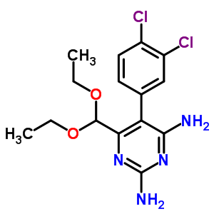 5-(3,4-Dichlorophenyl)-6-(diethoxymethyl)pyrimidine-2,4-diamine Structure,20535-53-9Structure