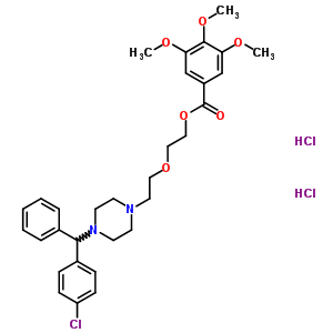 2-[2-[4-[(4-Chlorophenyl )-phenyl -methyl ]piperazin-1-yl ]ethoxy]ethyl 3,4,5-trimethoxybenzoate dihydrochloride Structure,20541-83-7Structure