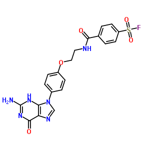 4-[2-[4-(2-Amino-6-oxo-3h-purin-9-yl)phenoxy]ethylcarbamoyl]benzenesulfonyl fluoride Structure,20566-64-7Structure