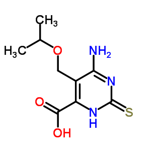 4-Pyrimidinecarboxylicacid, 6-amino-1,2-dihydro-5-[(1-methylethoxy)methyl]-2-thioxo- Structure,20865-50-3Structure