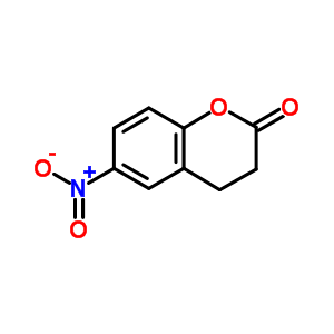 2H-1-benzopyran-2-one,3,4-dihydro-6-nitro- Structure,20920-99-4Structure