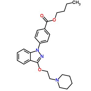 P-[3-(2-piperidinoethoxy)-1h-indazol -1-yl ]benzoic acid butyl ester Structure,20954-14-7Structure