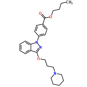 P-[3-(3-piperidinopropoxy)-1h-indazol -1-yl ]benzoic acid butyl ester Structure,20954-16-9Structure