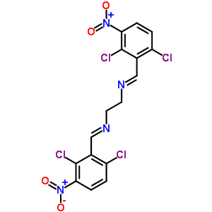 1-(2,6-二氯-3-硝基-苯基)-n-[2-[(2,6-二氯-3-硝基-苯基)亚甲基氨基]乙基]甲胺结构式_21165-69-5结构式