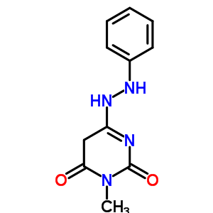 3-Methyl-6-(2-phenylhydrazinyl)-5h-pyrimidine-2,4-dione Structure,21236-98-6Structure