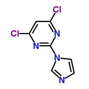 Pyrimidine, 4,6-dichloro-2- (1H-imidazol-1-yl)- Structure,212636-72-1Structure