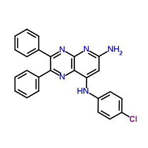 Pyrido[2,3-b]pyrazine-6,8-diamine,n8-(4-chlorophenyl)-2,3-diphenyl-, hydrochloride (1:1) Structure,21271-83-0Structure