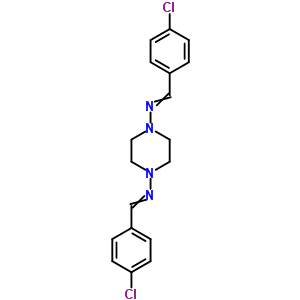 1-(4-氯苯基)-n-[4-[(4-氯苯基)亚甲基氨基]哌嗪-1-基]甲胺结构式_21323-00-2结构式