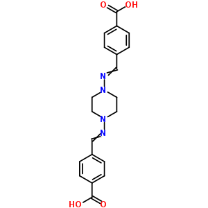 4-[[4-[(4-Carboxyphenyl)methylideneamino]piperazin-1-yl]iminomethyl]benzoic acid Structure,21323-15-9Structure