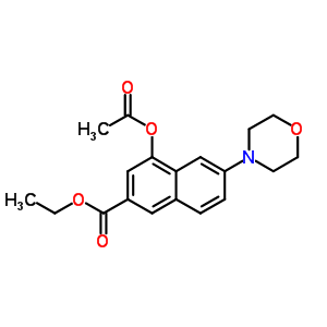 4-(乙酰基氧基)-6-(4-吗啉)-2-萘羧酸乙酯结构式_214115-75-0结构式