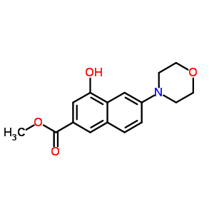 4-Hydroxy-6-(4-morpholinyl)-2-naphthalenecarboxylic acid methyl ester Structure,214115-76-1Structure