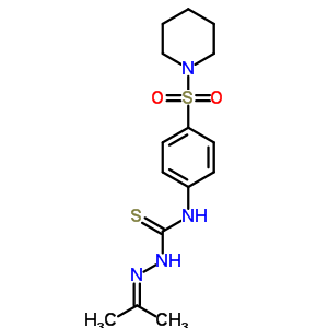 2-(1-甲基亚乙基)-n-[4-(1-哌啶基磺酰基)苯基]-肼硫代甲酰胺结构式_21436-75-9结构式