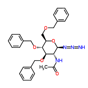 2-乙酰氨基-3,4,6-三-邻苄基-2-脱氧-beta-d-吡喃葡萄糖叠氮化物结构式_214467-60-4结构式