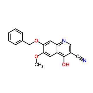 4-Hydroxy-6-methoxy-7-(phenylmethoxy)-3-quinolinecarbonitrile Structure,214476-89-8Structure