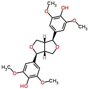 Phenol,4,4-[(1s,3ar,4s,6ar)-tetrahydro-1h,3h-furo[3,4-c]furan-1,4-diyl]bis[2,6-dimethoxy- Structure,21453-69-0Structure